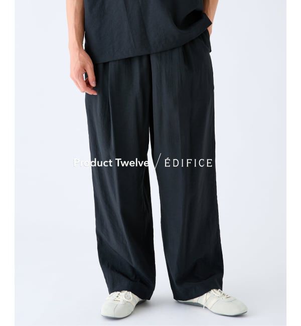 EDIFICE「EDIFICE by Product Twelve リファインドワイドテーパードパンツ」|スラックス|