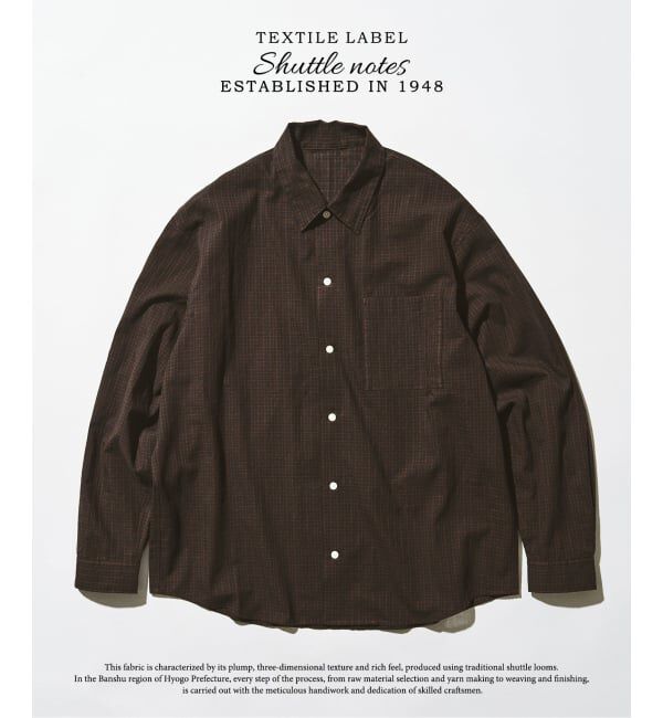 417 EDIFICE「シャトルノーツ ドビーチェックシャツ」|シャツ・ブラウス|ネイビー A