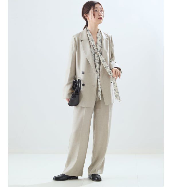 journal standard L'essage「《追加》IPEKERドット&フラワー/シアーボウタイブラウス」|シャツ・ブラウス|