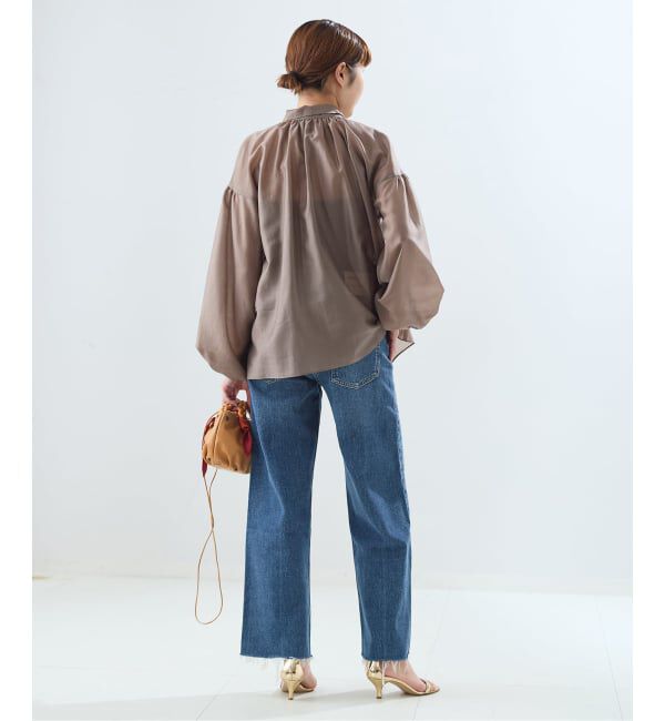 journal standard L'essage「《追加》IPEKERドット&フラワー/シアーボウタイブラウス」|シャツ・ブラウス|