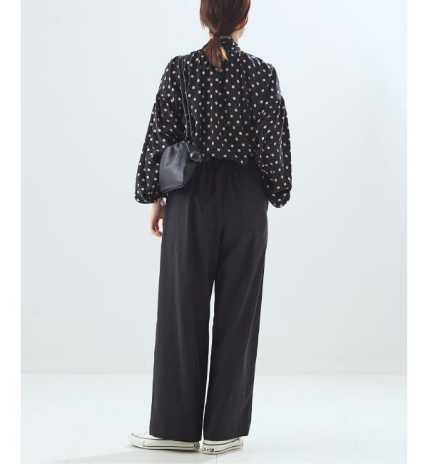 journal standard L'essage「《追加》IPEKERドット&フラワー/シアーボウタイブラウス」|シャツ・ブラウス|