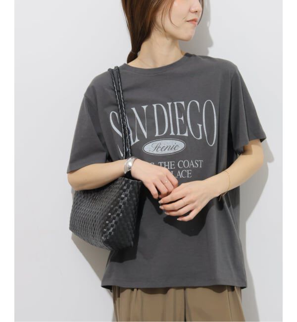 JOURNAL STANDARD relume「SANDIEGOロゴハーフスリーブTシャツ」|Tシャツ・カットソー|ブラック A