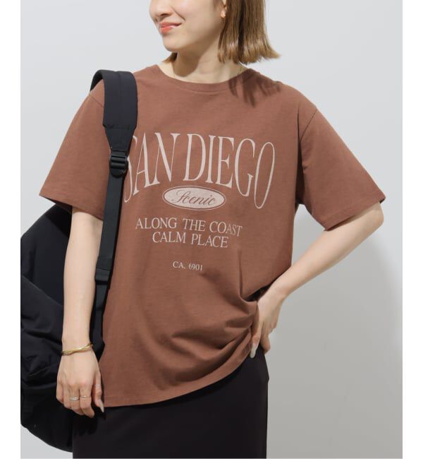 JOURNAL STANDARD relume「SANDIEGOロゴハーフスリーブTシャツ」|Tシャツ・カットソー|ブラウン