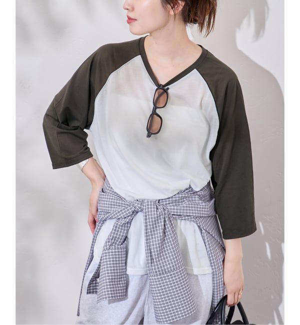 JOURNAL STANDARD「クルーネックシアーラグランTEE」|Tシャツ・カットソー|