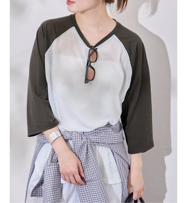 JOURNAL STANDARD「クルーネックシアーラグランTEE」|Tシャツ・カットソー|