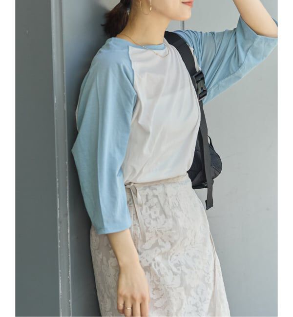 JOURNAL STANDARD「クルーネックシアーラグランTEE」|Tシャツ・カットソー|ブルー