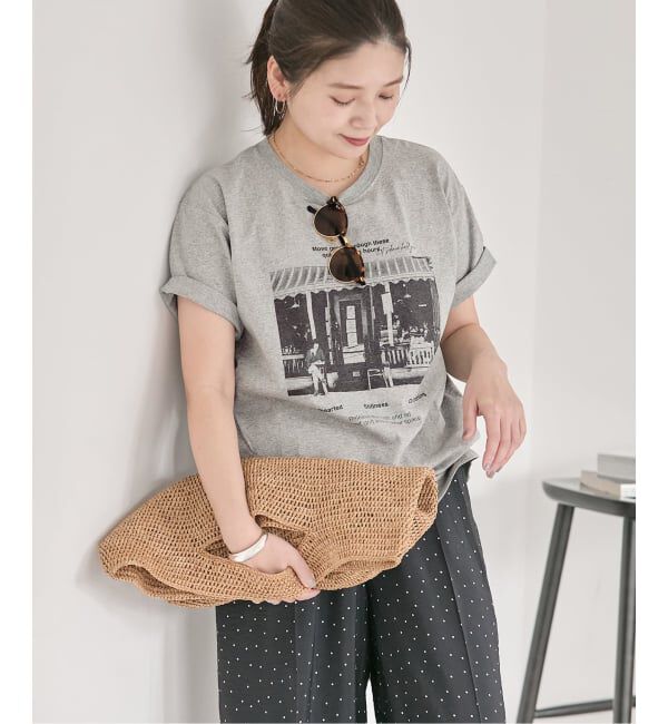 JOURNAL STANDARD「《追加2》汗ジミ防止天竺プリントT」|Tシャツ・カットソー|グレー