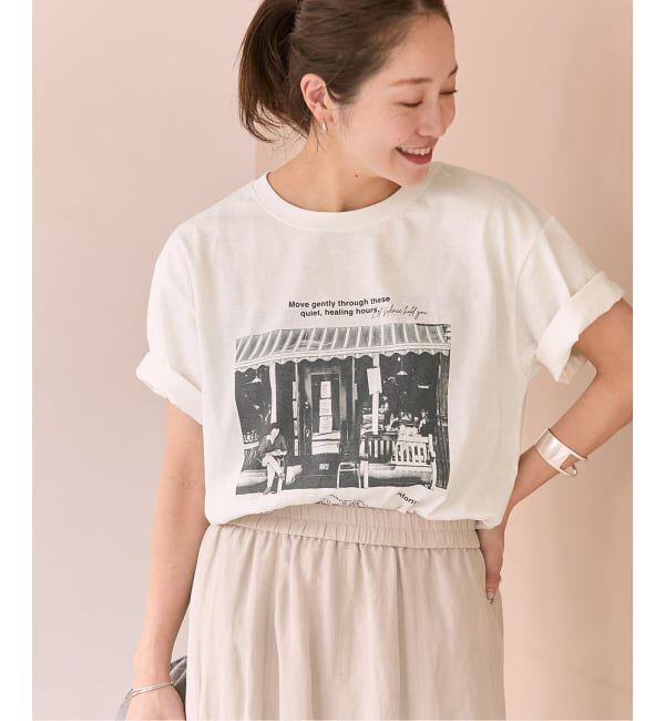 JOURNAL STANDARD「《追加2》汗ジミ防止天竺プリントT」|Tシャツ・カットソー|ホワイト