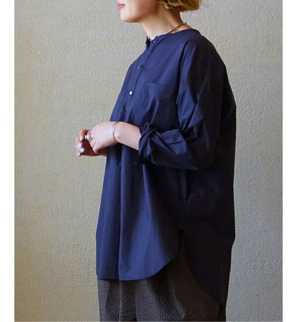 journal standard luxe「スジャータコットン ヘンリーシャツ」|シャツ・ブラウス|ブラック
