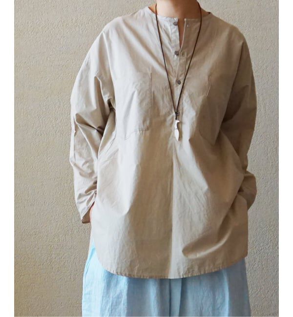 journal standard luxe「スジャータコットン ヘンリーシャツ」|シャツ・ブラウス|ベージュ