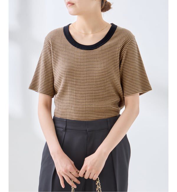 journal standard L'essage「ボーダーTシャツ」|Tシャツ・カットソー|ベージュ