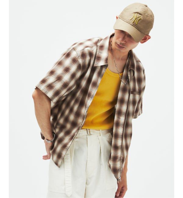 JOURNAL STANDARD「スペック チェック ボイル ジップ シャツ」|シャツ・ブラウス|