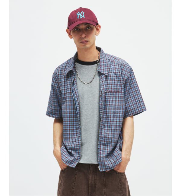 JOURNAL STANDARD「スペック チェック ボイル ジップ シャツ」|シャツ・ブラウス|