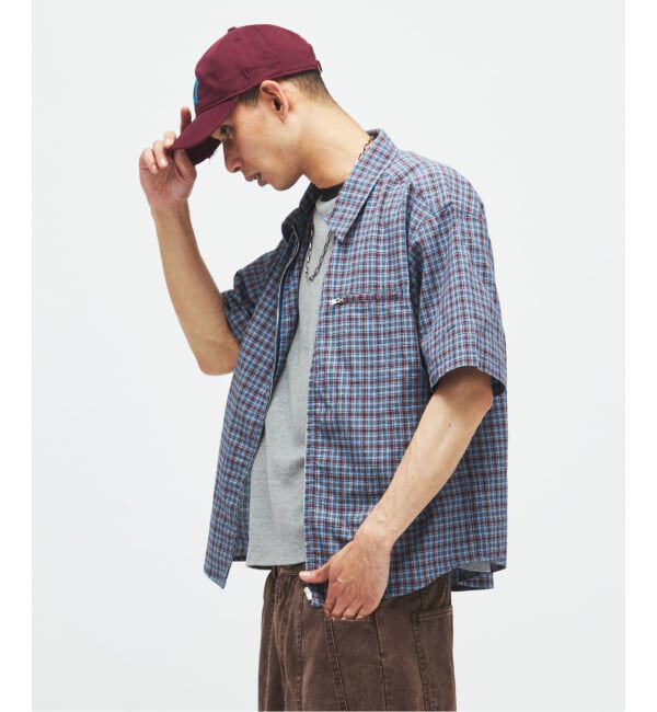 JOURNAL STANDARD「スペック チェック ボイル ジップ シャツ」|シャツ・ブラウス|