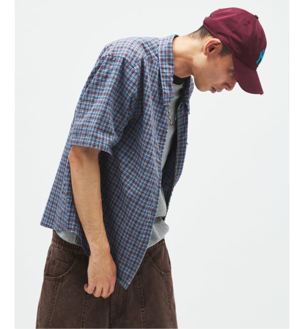 JOURNAL STANDARD「スペック チェック ボイル ジップ シャツ」|シャツ・ブラウス|