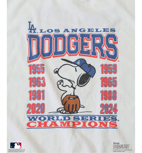 JOURNAL STANDARD relume「《追加予約》PEANUTS / ピーナッツ 別注 MLB ベースボール プリントTシャツ」|Tシャツ・カットソー|