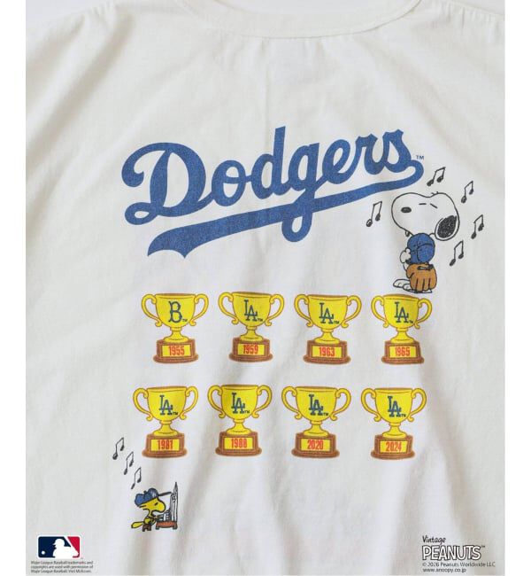 JOURNAL STANDARD relume「《追加予約》PEANUTS / ピーナッツ 別注 MLB ベースボール プリントTシャツ」|Tシャツ・カットソー|