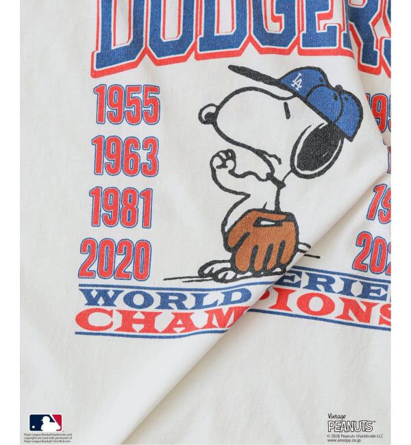 JOURNAL STANDARD relume「《追加予約》PEANUTS / ピーナッツ 別注 MLB ベースボール プリントTシャツ」|Tシャツ・カットソー|