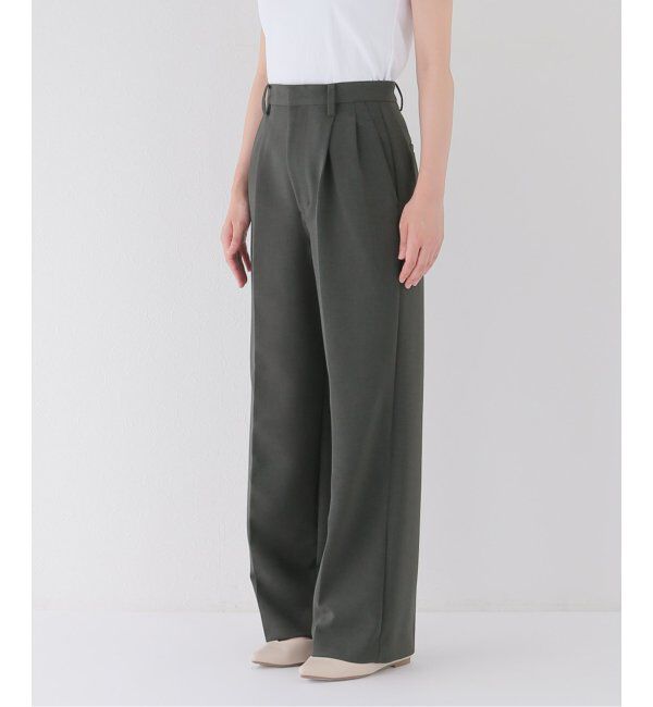 Spick and Span「ダブルクロスツータックパンツ」|スラックス|
