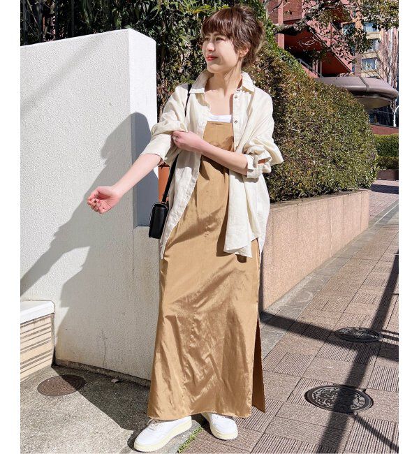 Spick and Span「≪追加≫80リネンカシュクールビッグシャツ」|シャツ・ブラウス|