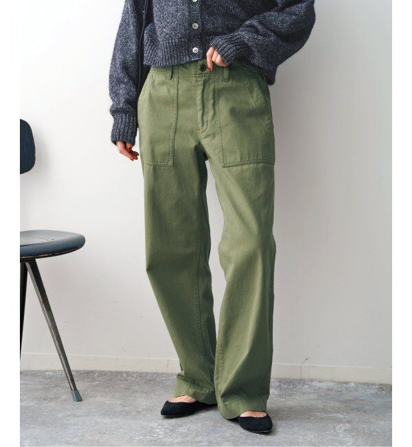 Spick and Span「≪追加≫ルーズベイカーパンツ」|カーゴ|カーキ