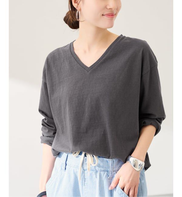 FRAMeWORK「コットンVネックTee」|Tシャツ・カットソー|