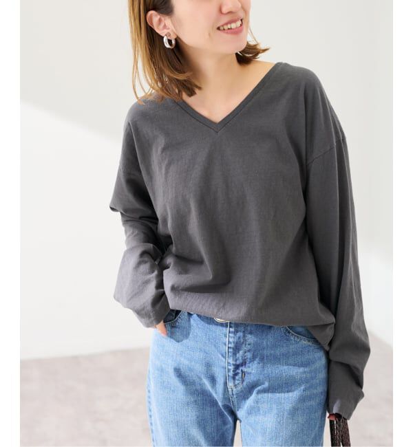 FRAMeWORK「コットンVネックTee」|Tシャツ・カットソー|