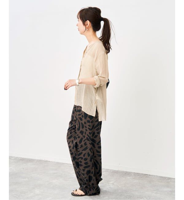 Spick and Span「クレープクルーネックブラウス」|シャツ・ブラウス|