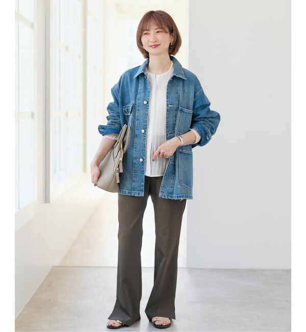 Spick and Span「クレープクルーネックブラウス」|シャツ・ブラウス|