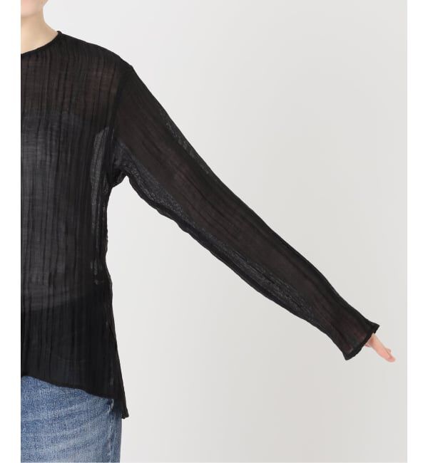 Spick and Span「クレープクルーネックブラウス」|シャツ・ブラウス|