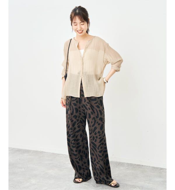 Spick and Span「クレープクルーネックブラウス」|シャツ・ブラウス|