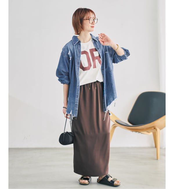 Spick and Span「《予約》6ozダメージデニムシャツ」|シャツ・ブラウス|