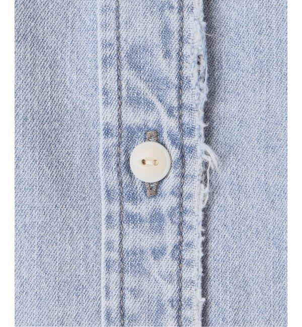 Spick and Span「《予約》6ozダメージデニムシャツ」|シャツ・ブラウス|