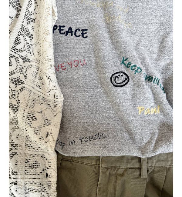 FRAMeWORK「スラブ天竺刺繍ラグランTEE」|Tシャツ・カットソー|