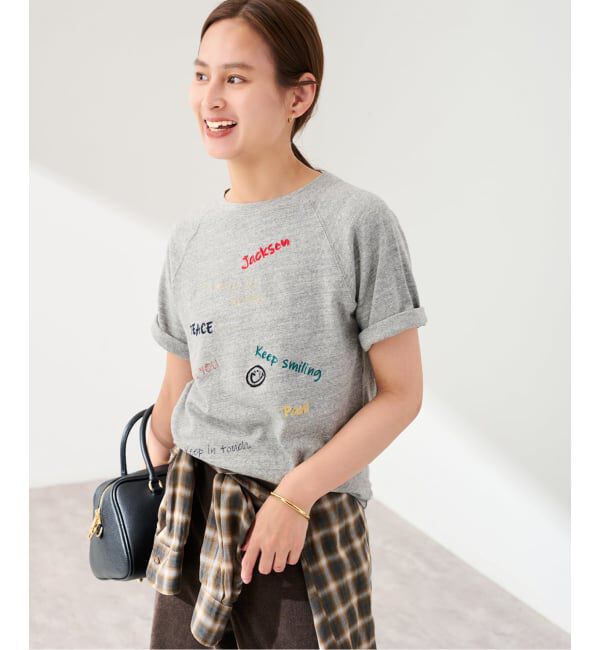 FRAMeWORK「スラブ天竺刺繍ラグランTEE」|Tシャツ・カットソー|