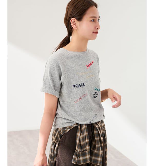 FRAMeWORK「スラブ天竺刺繍ラグランTEE」|Tシャツ・カットソー|