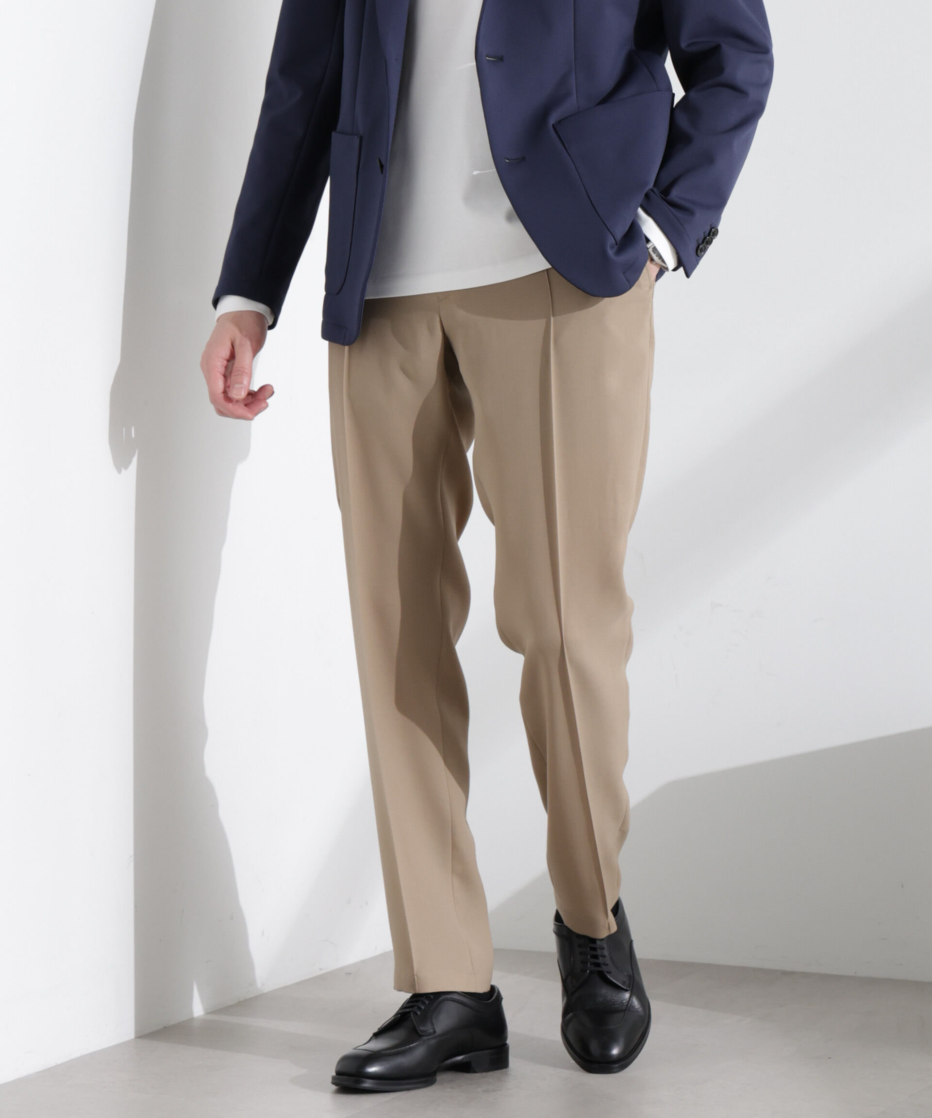 NANO universe「「N TROUSERS PREMIUM」強撚ピケストレッチパンツ(セットアップ可)」|スーツ|