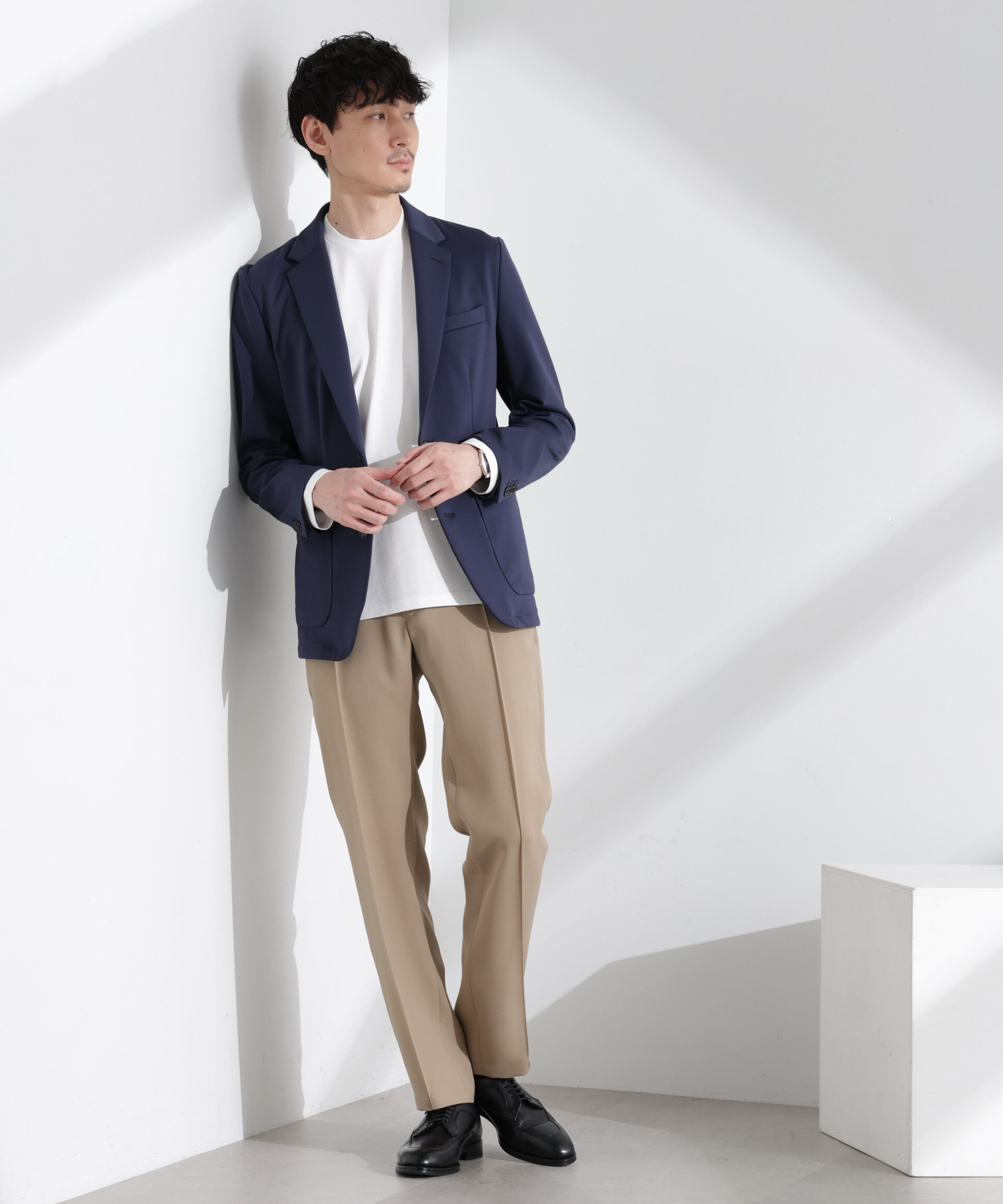NANO universe「「N TROUSERS PREMIUM」強撚ピケストレッチパンツ(セットアップ可)」|スーツ|