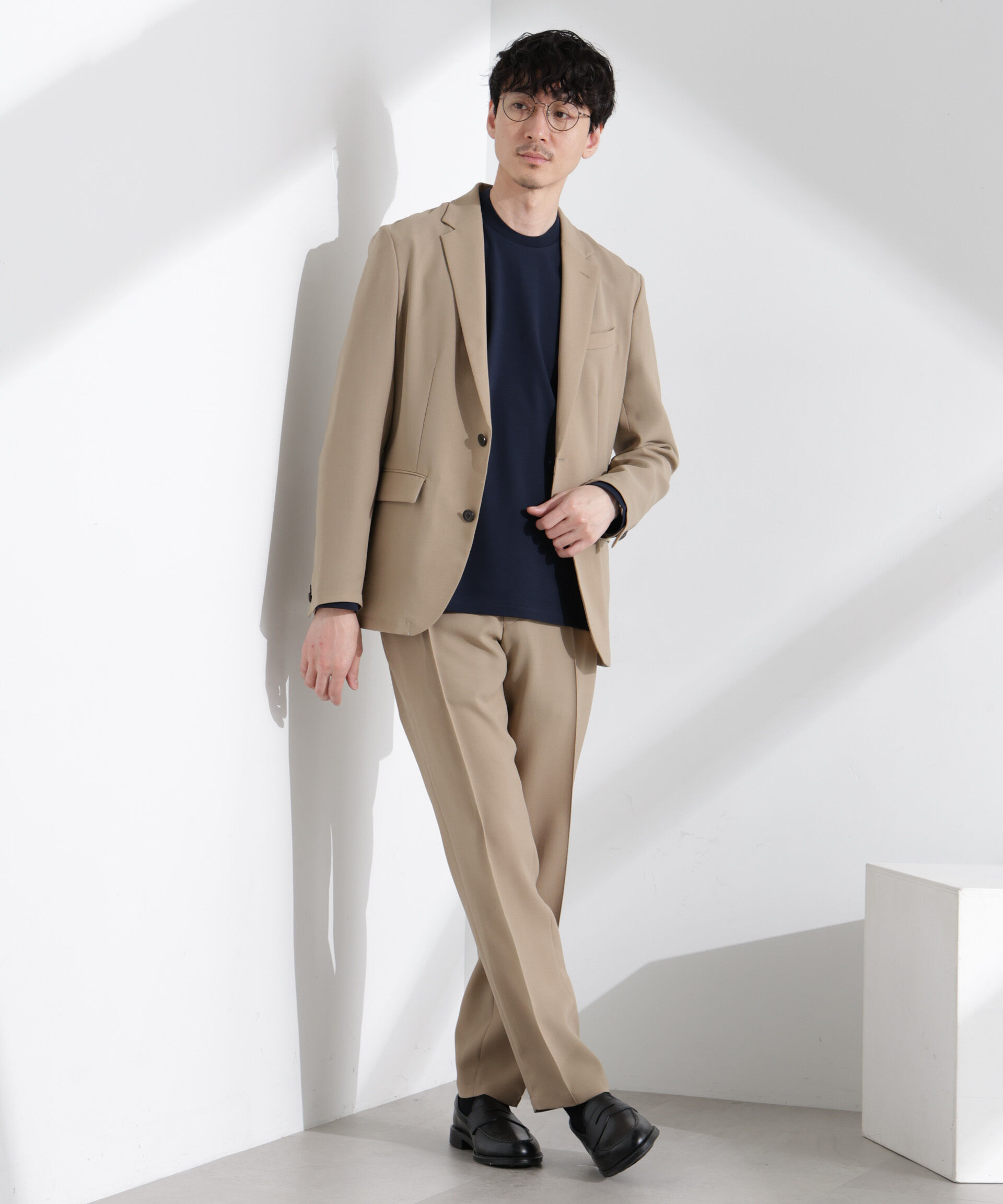 NANO universe「「N TROUSERS PREMIUM」強撚ピケストレッチパンツ(セットアップ可)」|スーツ|