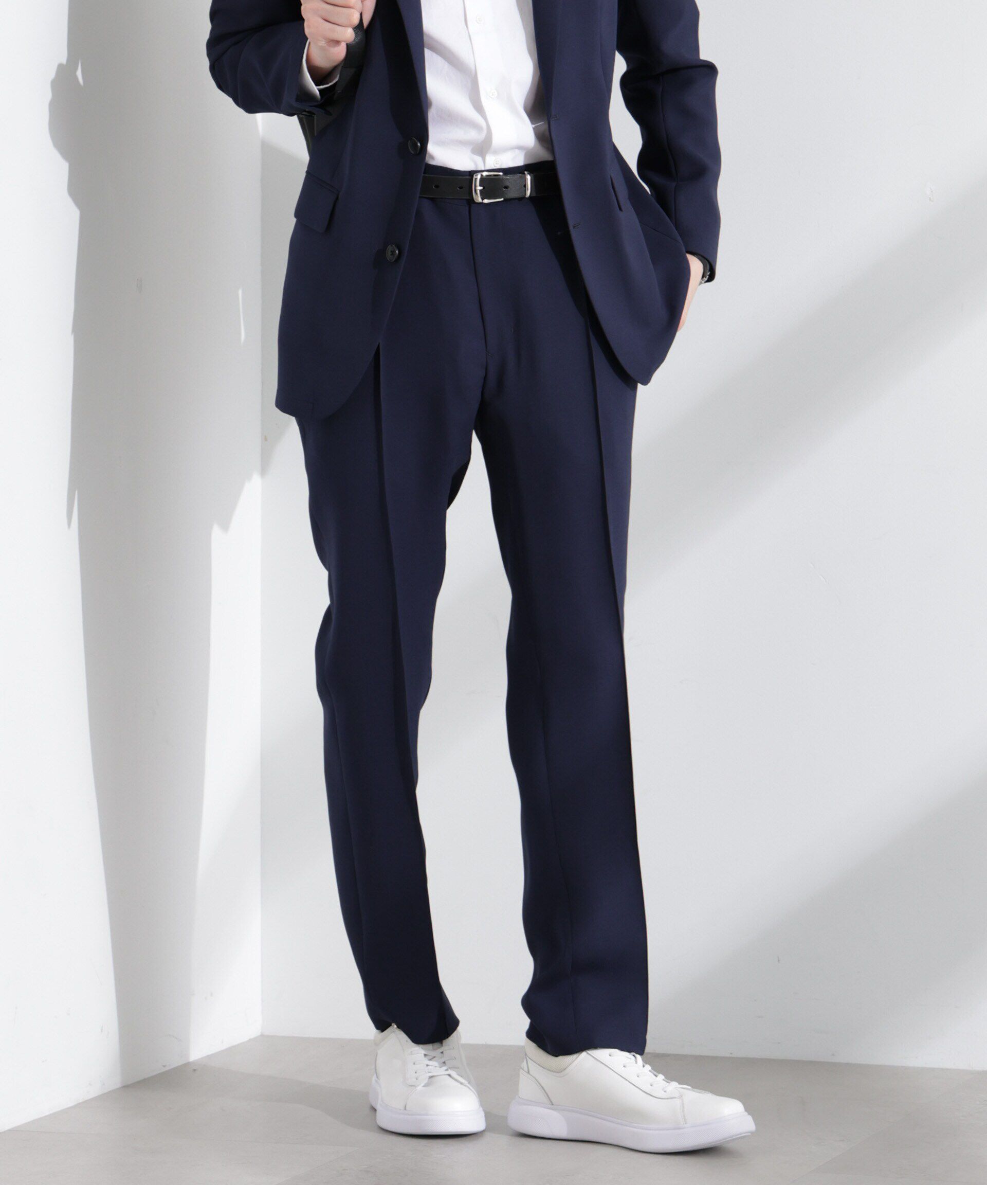 NANO universe「「N TROUSERS PREMIUM」強撚ピケストレッチパンツ(セットアップ可)」|スーツ|