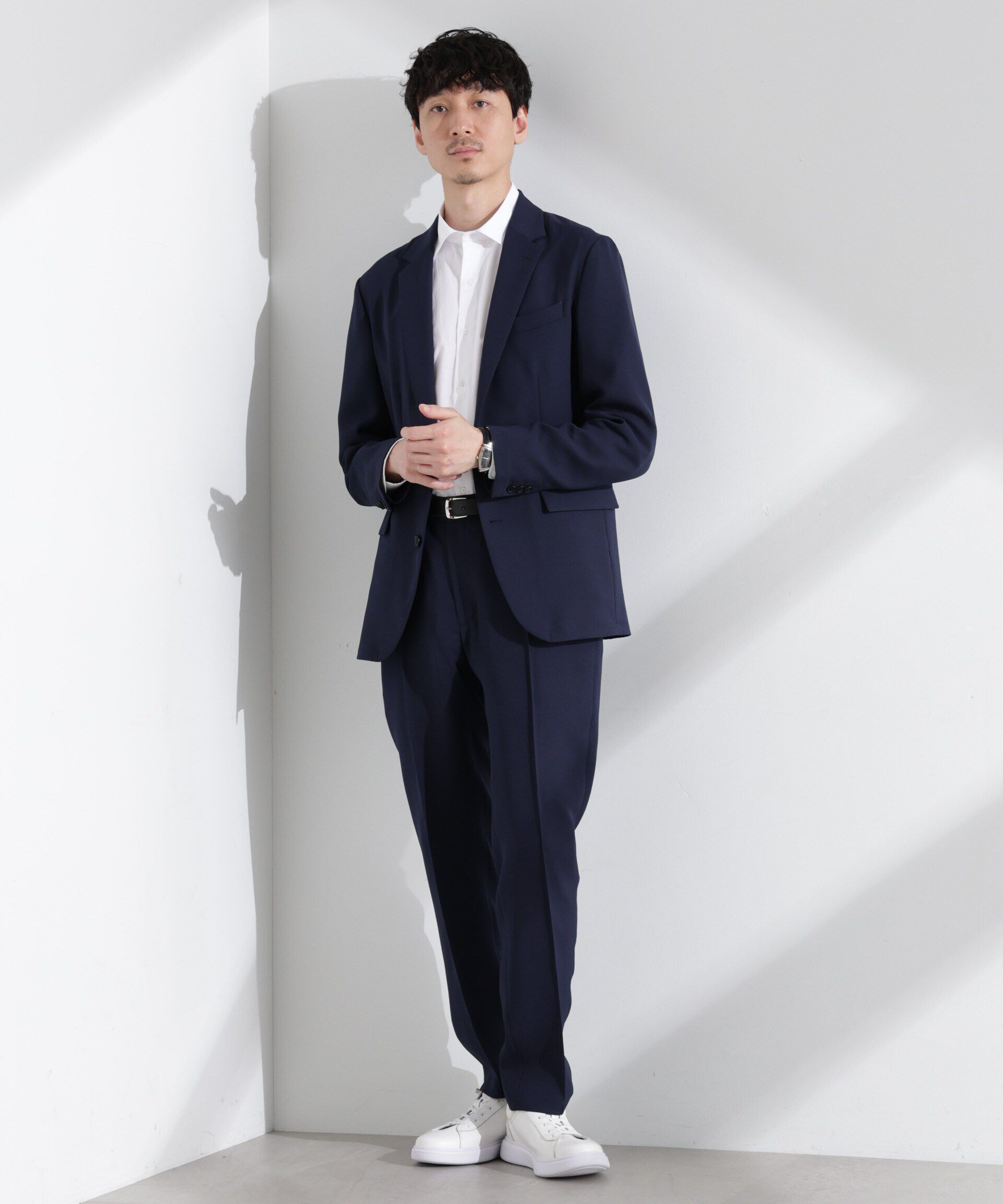 NANO universe「「N TROUSERS PREMIUM」強撚ピケストレッチパンツ(セットアップ可)」|スーツ|