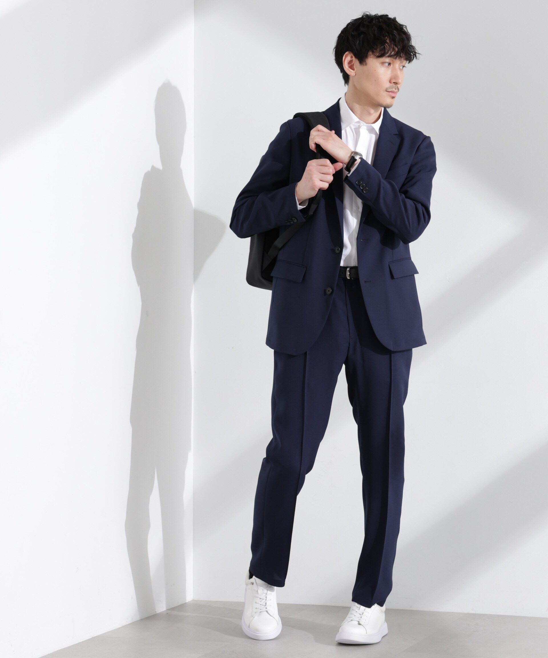 NANO universe「「N TROUSERS PREMIUM」強撚ピケストレッチパンツ(セットアップ可)」|スーツ|