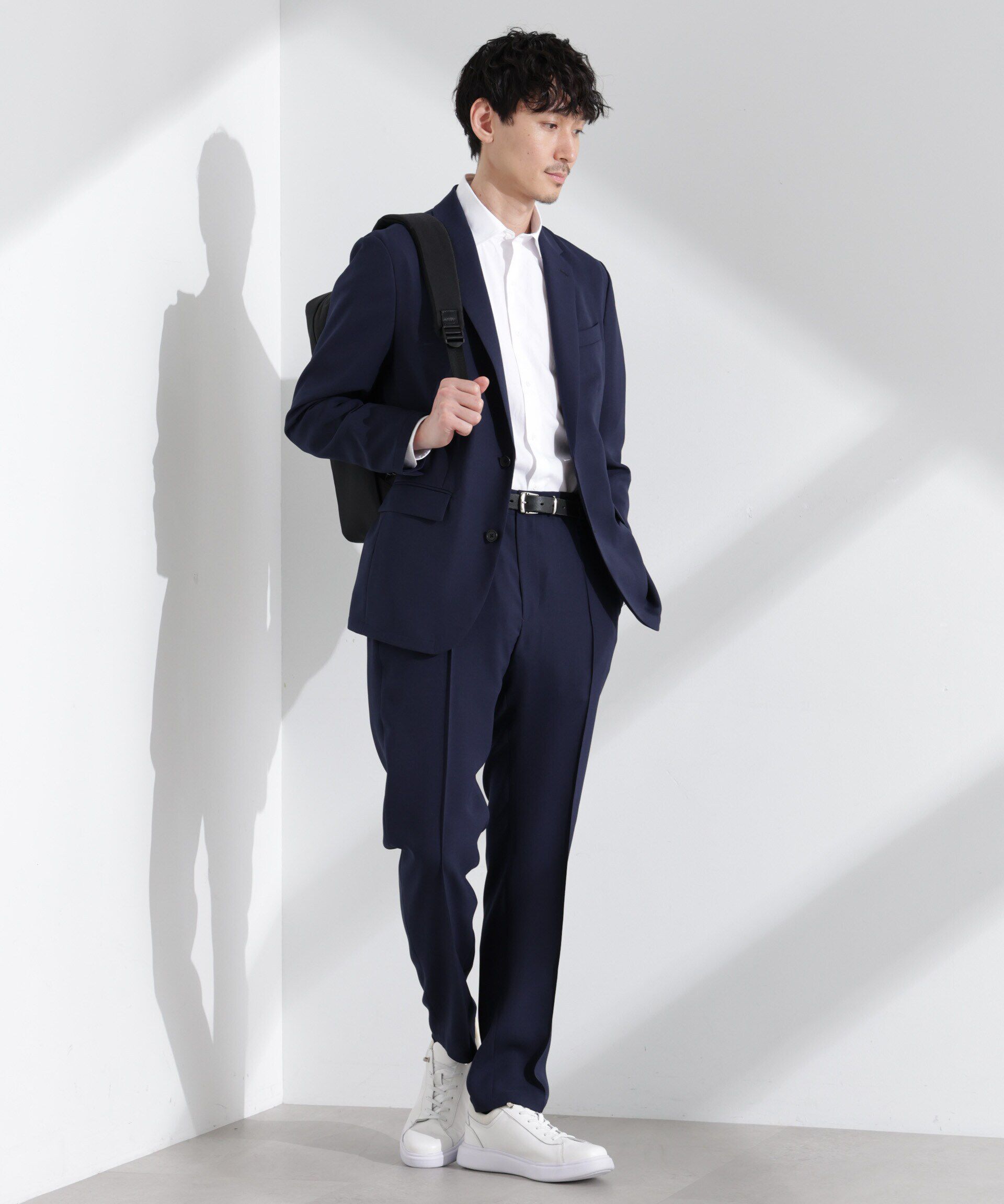 NANO universe「「N TROUSERS PREMIUM」強撚ピケストレッチパンツ(セットアップ可)」|スーツ|