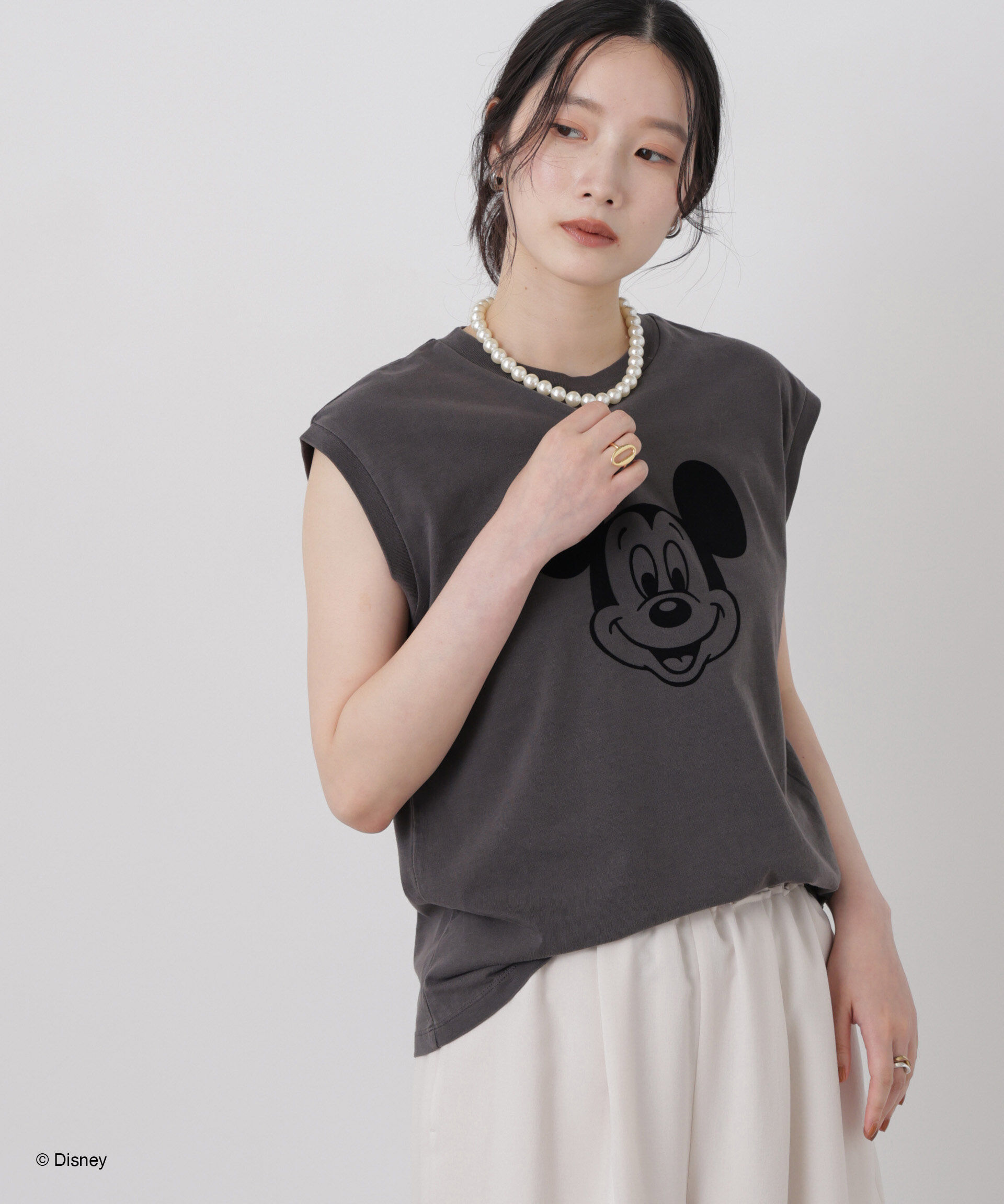 NANO universe「GOOD ROCK SPEED/ Mickey /French sleeve shirts」|Tシャツ・カットソー|