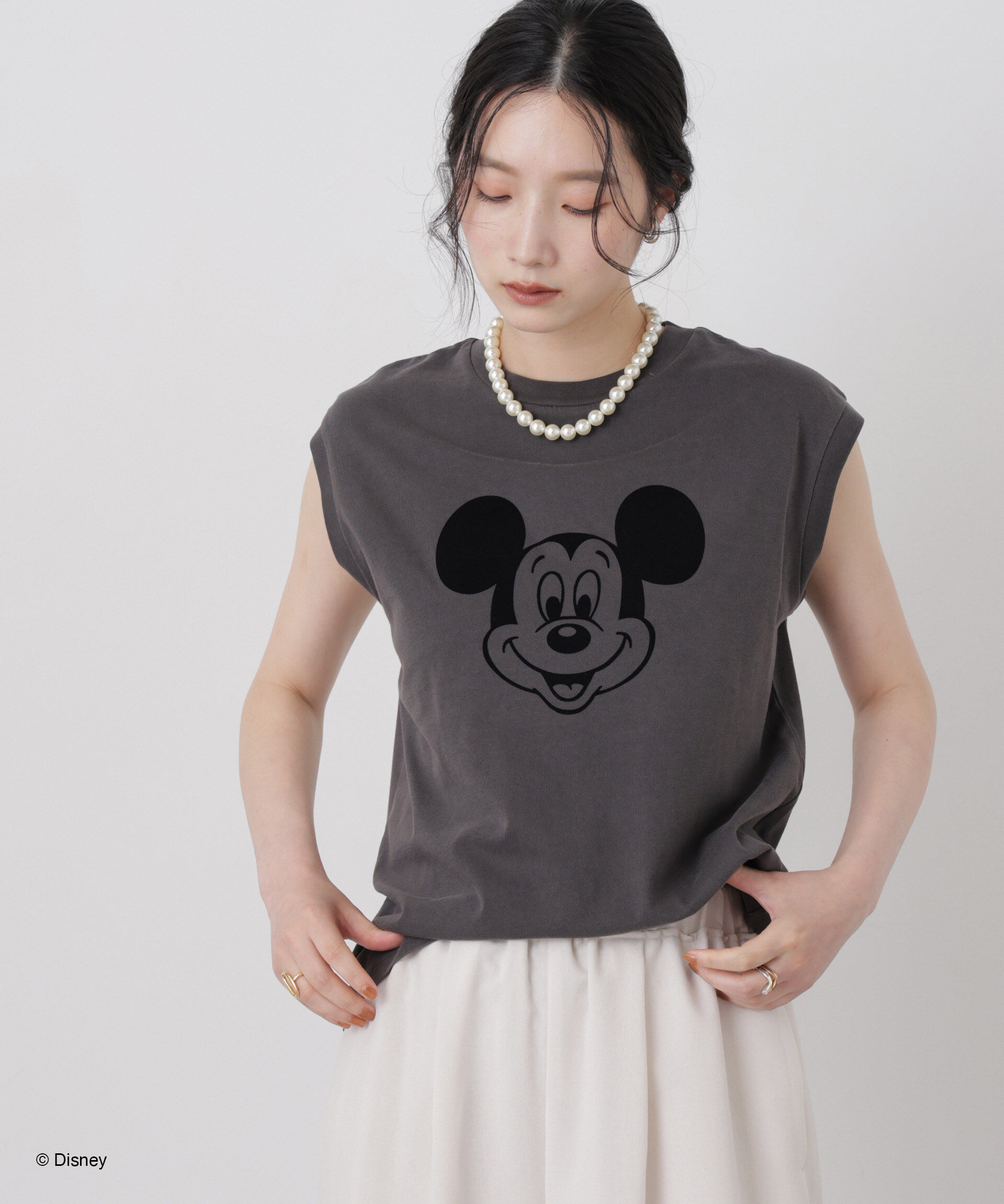 NANO universe「GOOD ROCK SPEED/ Mickey /French sleeve shirts」|Tシャツ・カットソー|