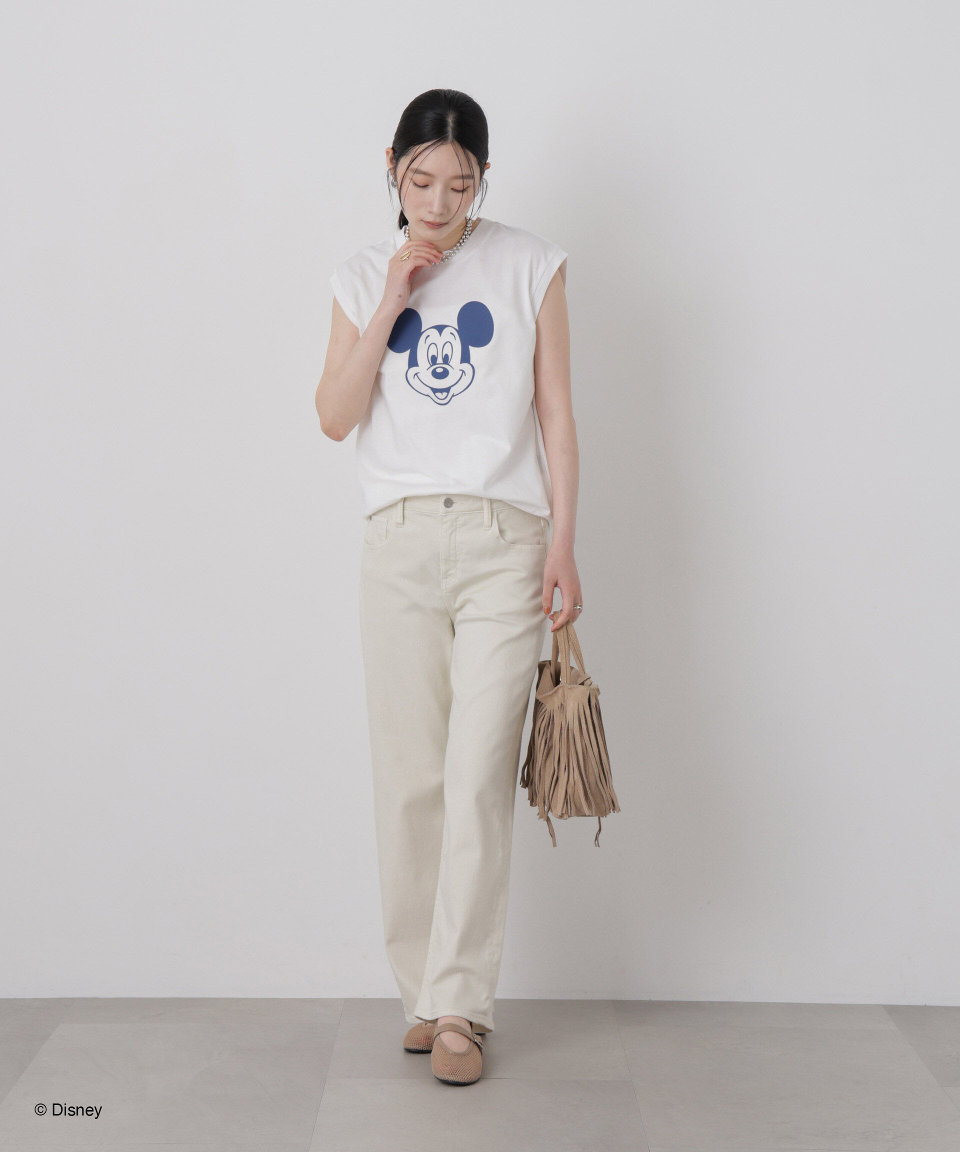NANO universe「GOOD ROCK SPEED/ Mickey /French sleeve shirts」|Tシャツ・カットソー|