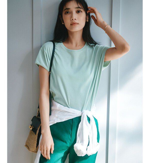 23区「【接触冷感/洗える】フレンチスリーブ IT TEE」|Tシャツ・カットソー|ミント系
