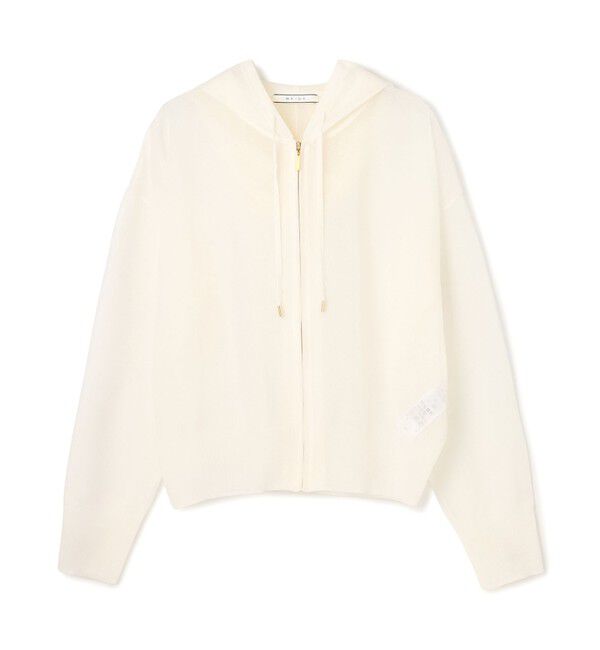 BEIGE,「SIDERITE / シアージップフーディーニット」|ニット・セーター|