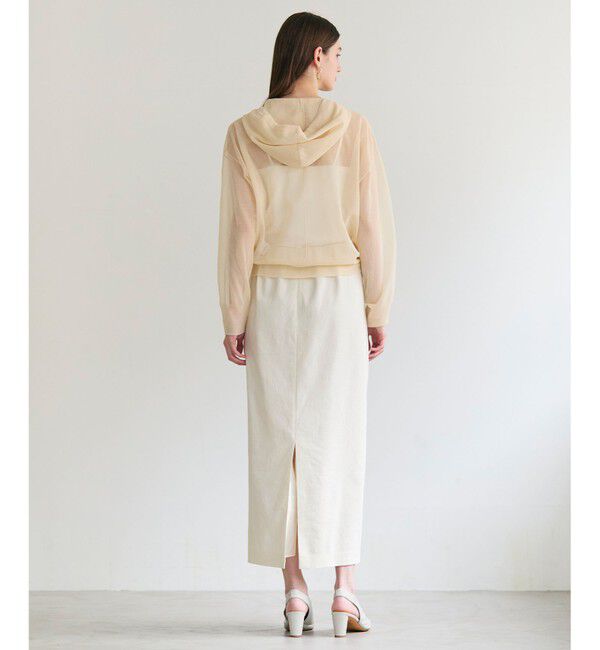 BEIGE,「SIDERITE / シアージップフーディーニット」|ニット・セーター|