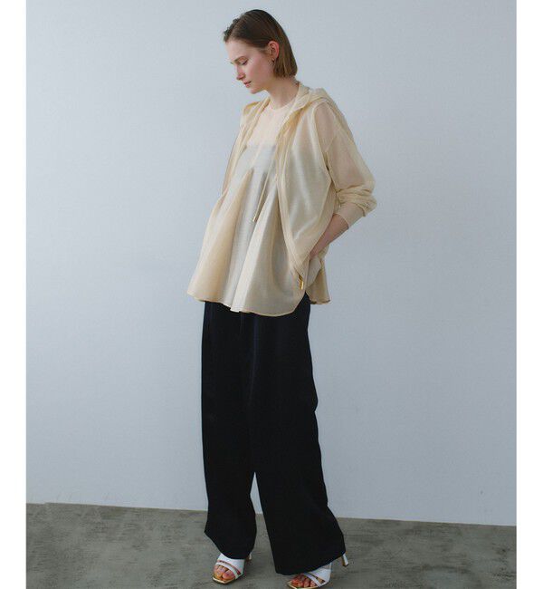 BEIGE,「SIDERITE / シアージップフーディーニット」|ニット・セーター|